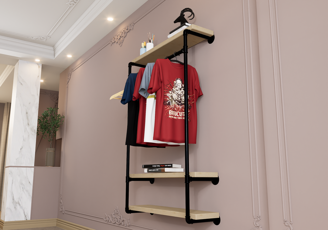 Wall Mounted Wardrobe Rack Frame (1082)