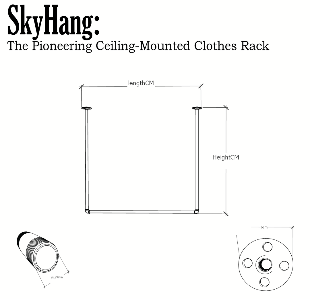 SkyHang: The Pioneering Ceiling-Mounted Clothes Rack