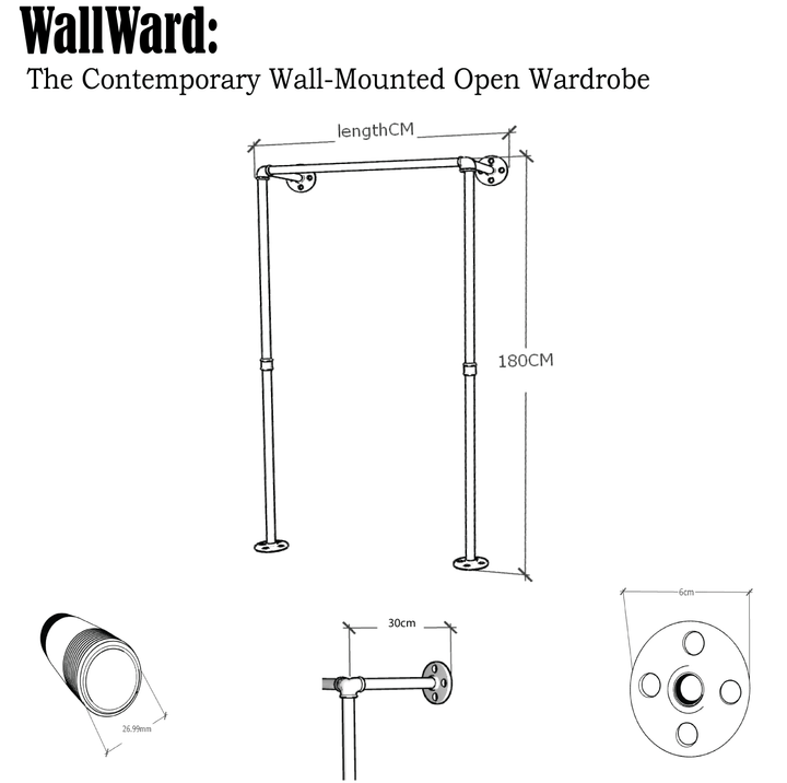 WallWard: The Contemporary Wall-Mounted Open Wardrobe