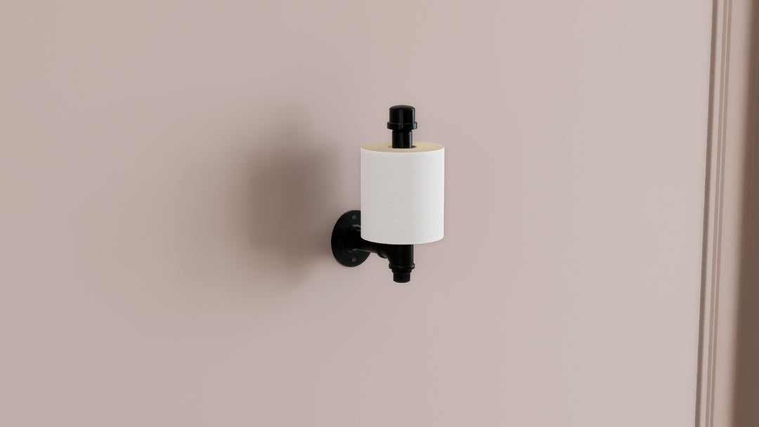 Industrial Vertical Pipe Toilet Paper Holder (D117)