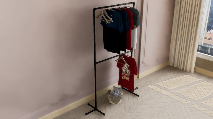 Vertical Double-Tier Clothes Rack (D126)