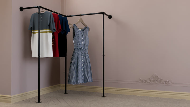 Corner Wall Mounted Clothes Rack (D128)