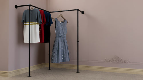 Corner Wall Mounted Clothes Rack (D128)