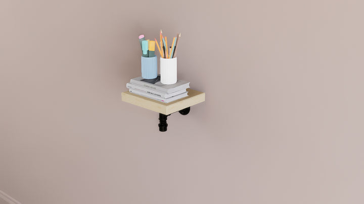 Industrial Rustic Single Compact Floating Shelf (D108)