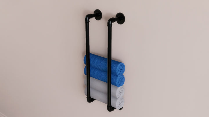 Industrial Wall Mounted Towel Rack (D7)