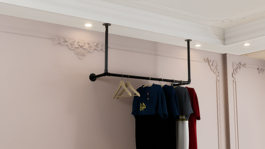 Ceiling & Wall Mounted Iron Clothes Rack (D3)