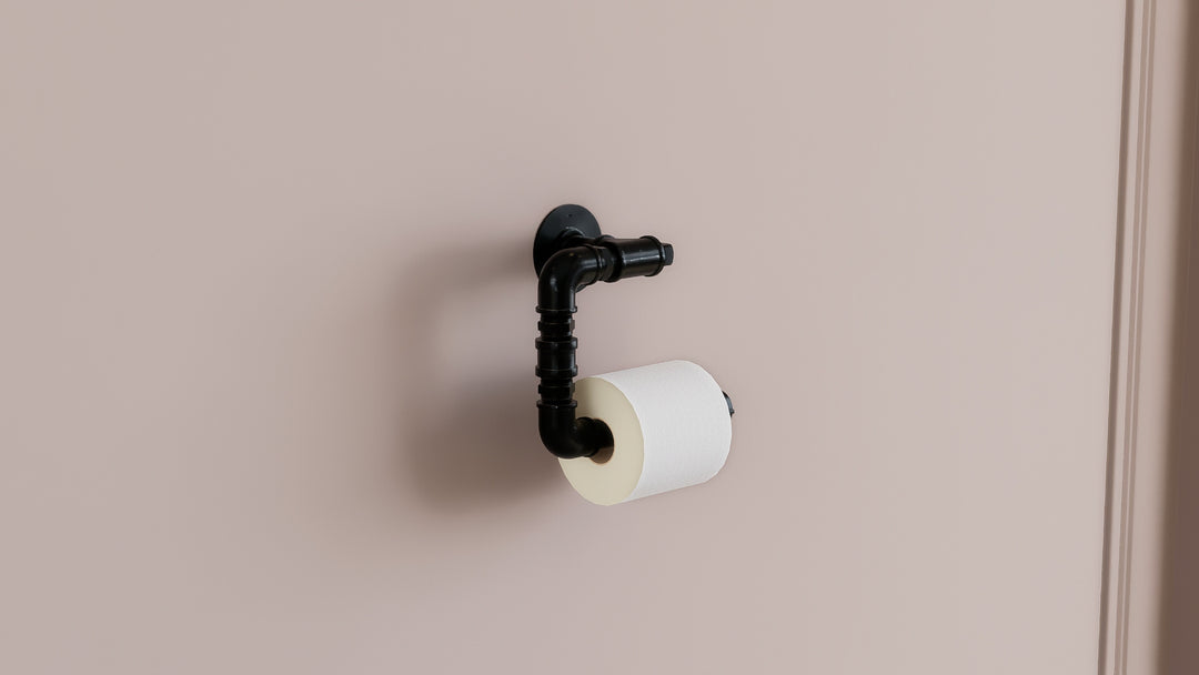 Rustic Industrial Pipe Toilet Paper Holder (D156)