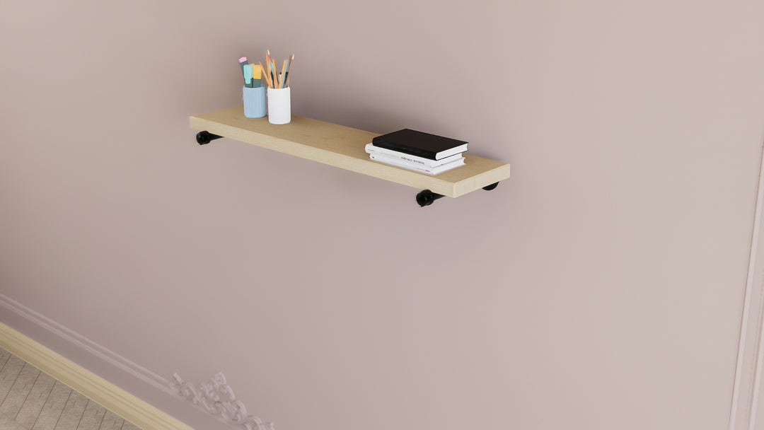 Pair Industrial Minimalist Floating Shelf (D24.1)