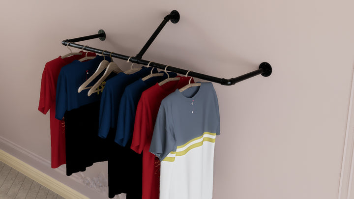 Reinforced Wall Mounted Clothes Rail (D132)